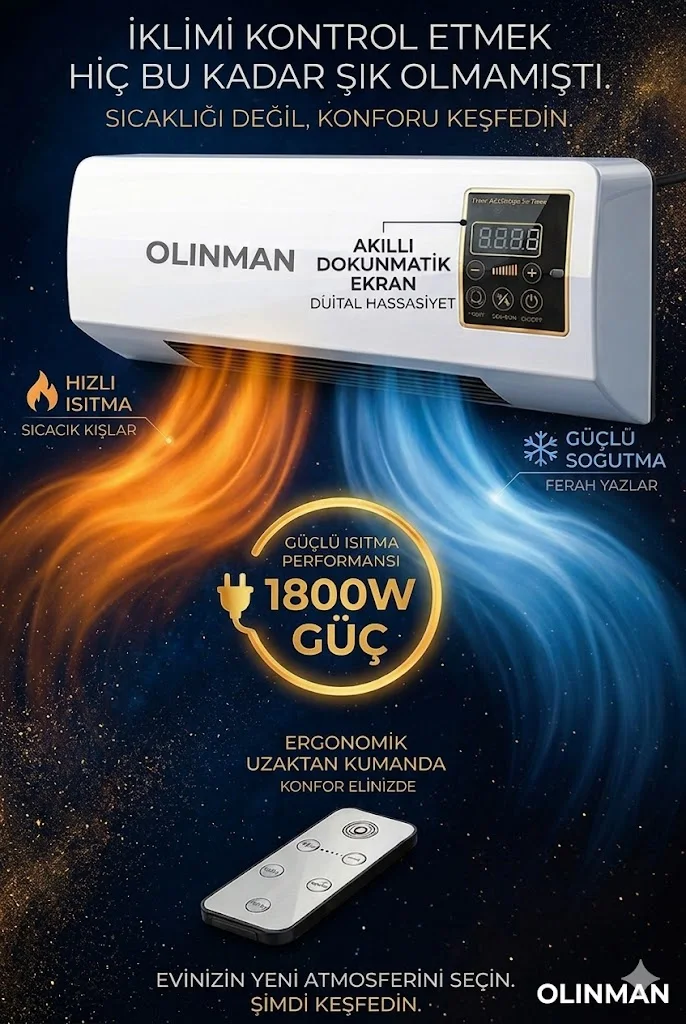 OLINMAN 1800W Isıtıcı & Soğutucu - Resim 4